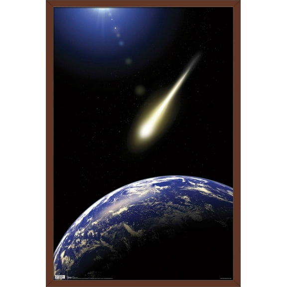 Shooting Comet Wall Poster, 22.375" x 34", Framed