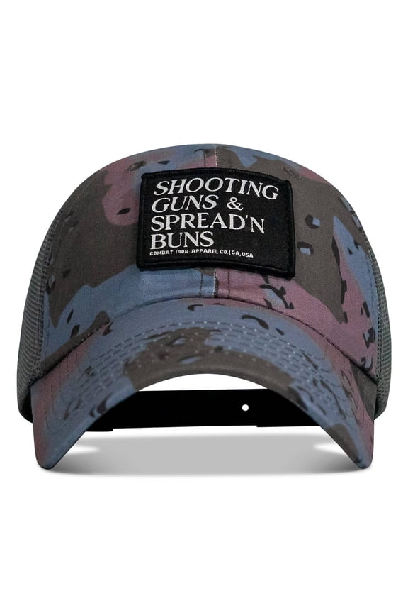 Shooting Guns & Spread'n Buns Patch Ripstop Low Pro Hat Copenhagen Camo