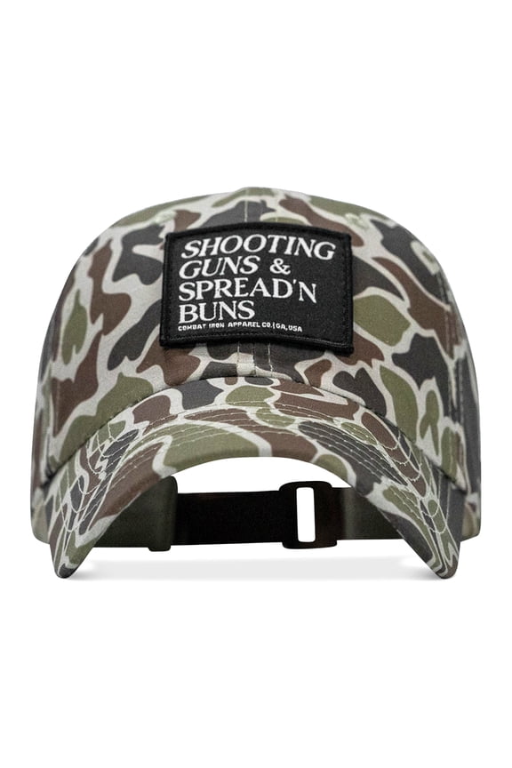 Shooting Guns & Spread'n Buns Patch Ripstop Low Pro Hat Duck Camo