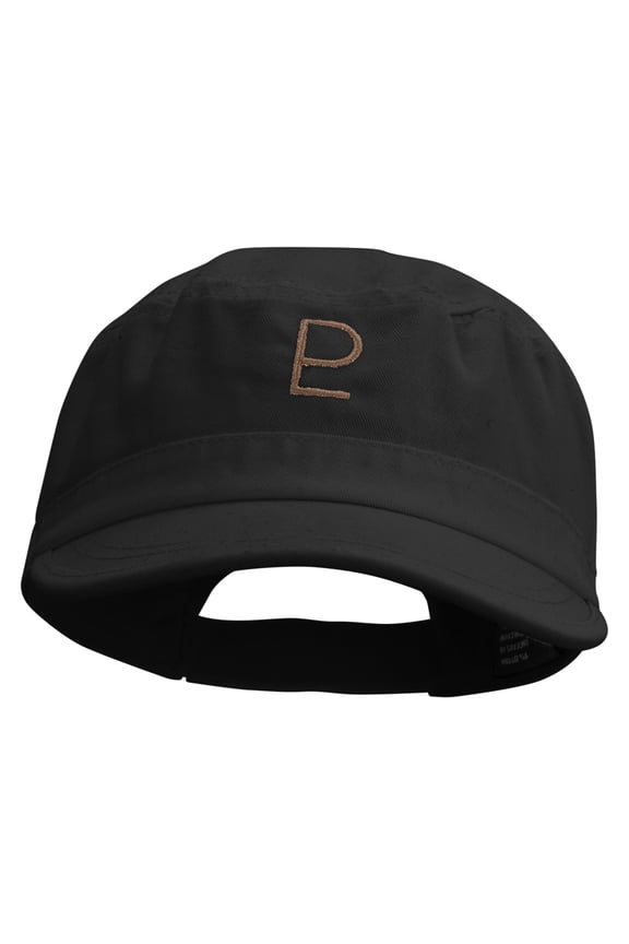 Shooting Star Embroidered Garment Washed Adjustable Army Cap - Black OSFM