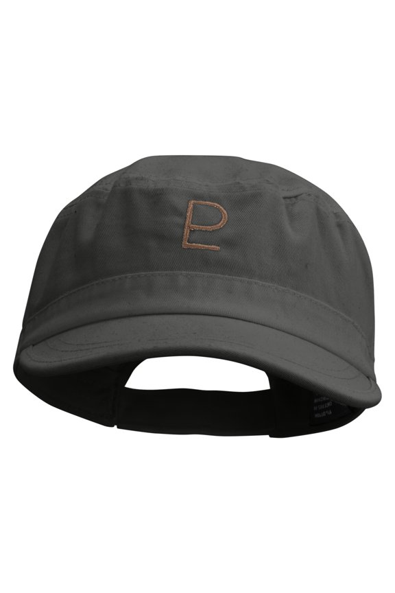 Shooting Star Embroidered Garment Washed Adjustable Army Cap - Grey OSFM