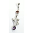 thumbnail image 1 of Shooting Star (Purple) Dangle Belly Ring 14G (1.6MM) #140 (Purple), 1 of 1