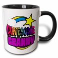 thumbnail image 1 of 3drose, Shooting Star Rainbow Awesome Granny, 15oz Two-tone Black Mug, 1 of 6