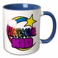 thumbnail image 1 of 3drose, Shooting Star Rainbow Awesome Kid, 15oz Two-tone Blue Mug, 1 of 6