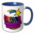 thumbnail image 1 of 3drose, Shooting Star Rainbow Awesome Microwave Operator, 11oz Two-tone Blue Mug, 1 of 6