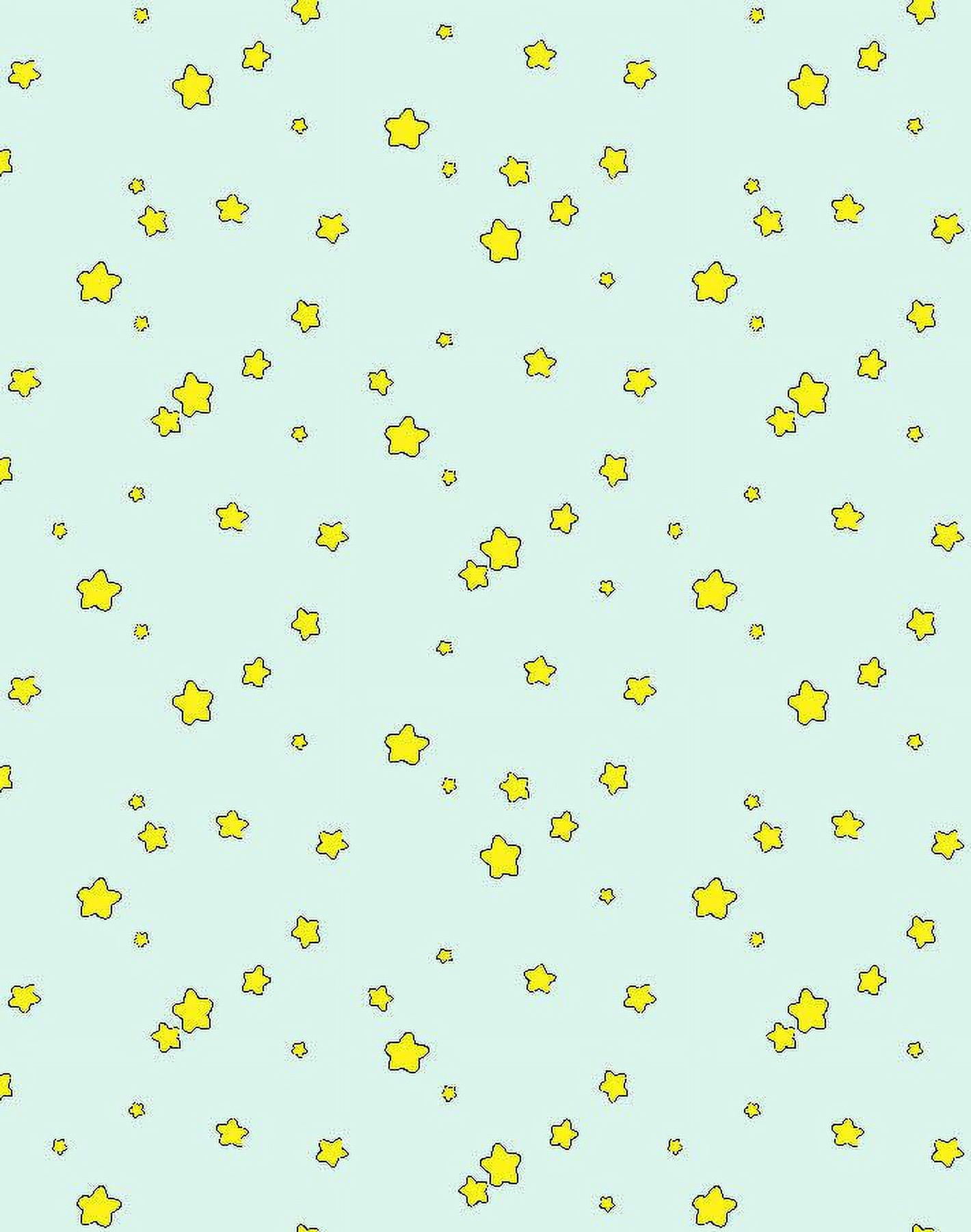 Shooting Stars Removable Vinyl Wallpaper by Barbie - Seafoam