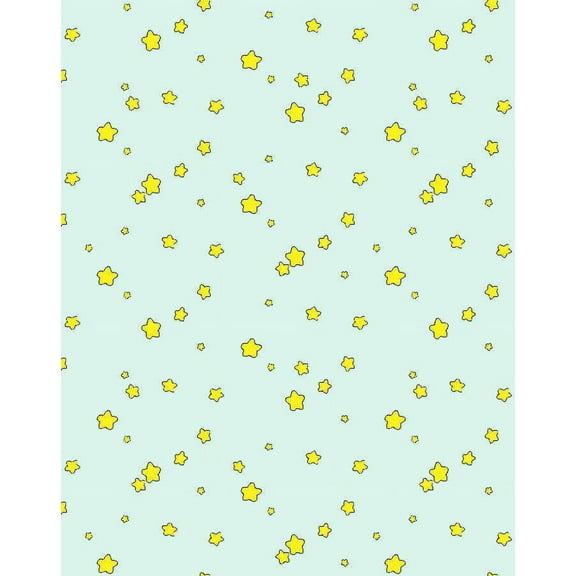 Shooting Stars Removable Vinyl Wallpaper by Barbie - Seafoam