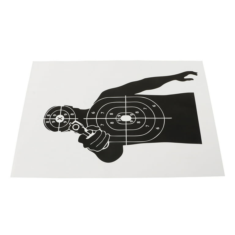 50-Pack Bullseye Large Paper Shooting Range Targets for Pistol