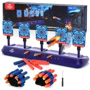 Shooting Targets for Nerf, Target with Auto-Reset, 5 Electronic Digital Scoring Target with Toy Shooting, Blue