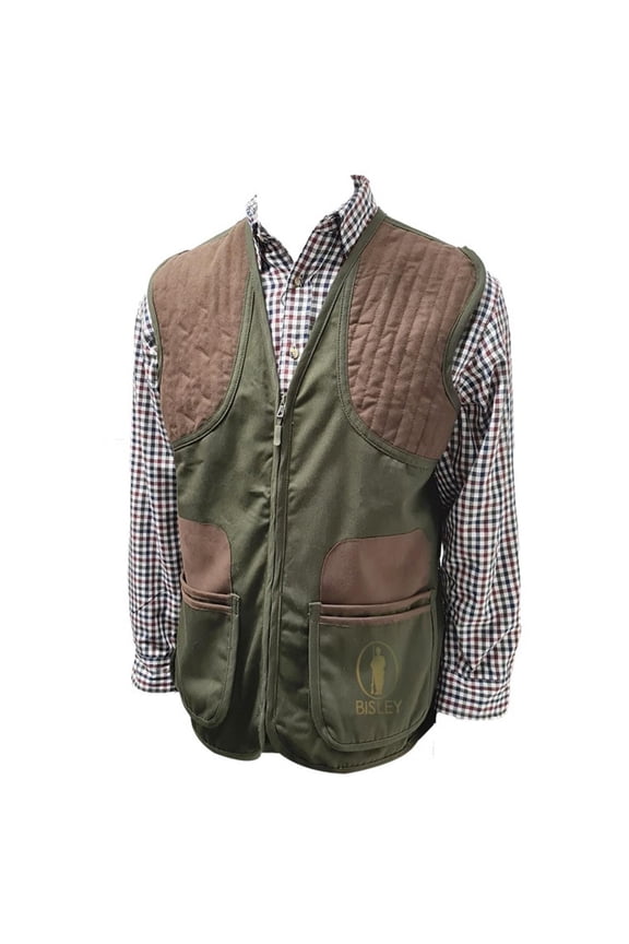 Shooting Vest by Bisley Large Olive/Brown