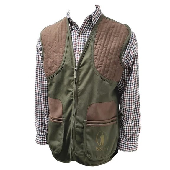 Shooting Vest by Bisley Large Olive/Brown