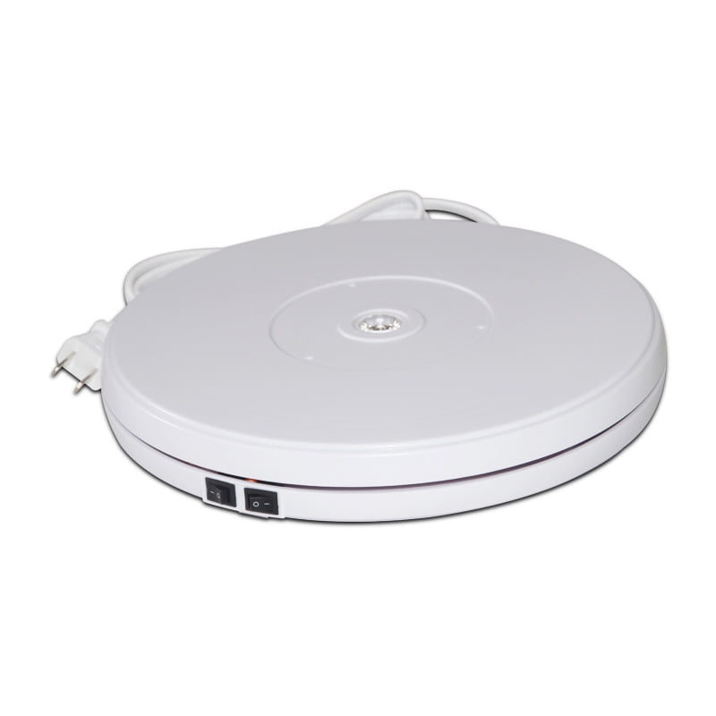 Shooting turntable with unidirectional rotation and LED light rotating