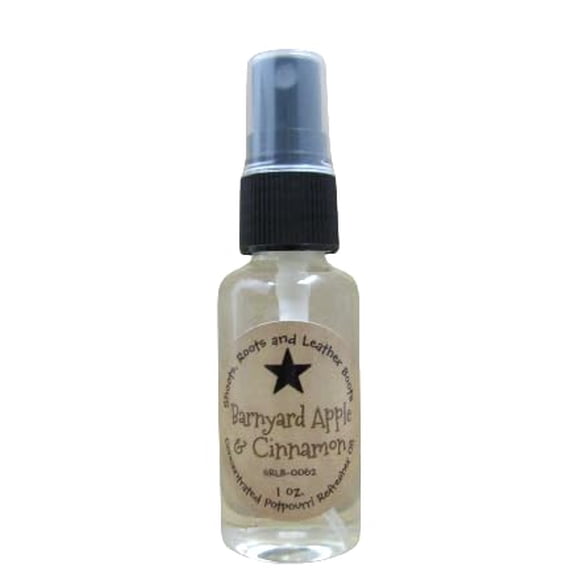 Shoots, Roots & Leather Boots Barnyard Apple Cinnamon Potpourri Refresher Oil 1 oz Plastic Spray Bottle Rustic Apple & Cinnamon Fragrance Handmade in Tennessee