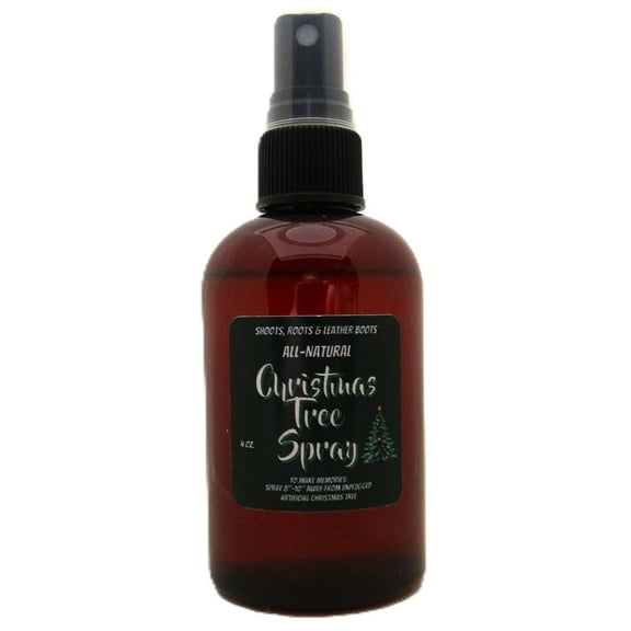 Shoots, Roots & Leather Boots Christmas Tree Spray 4 oz Bottle Makes Artificial Trees Smell Real Holiday Evergreen Scent