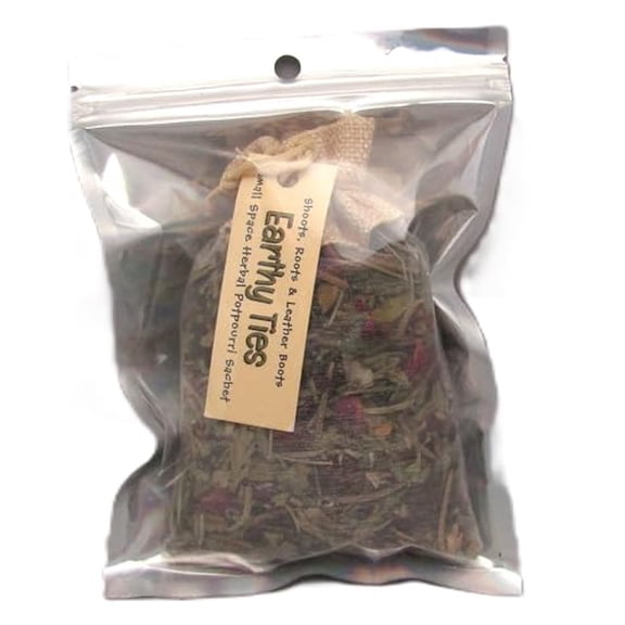 Shoots, Roots & Leather Boots Earthly Ties Sachet Earthy Patchouli, Moss & Wood Notes Easy Open Botanical Fragrance Pouch