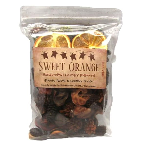 Shoots Roots & Leather Boots Orange Vanilla Sweet Orange Potpourri 2 cup Bag Bowl Filler