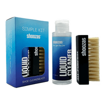 Shoozas Simple Shoe Cleaner Kit - Essential Shoe Cleaning Tools, Easy Clean, Non-Toxic, Includes Liquid Cleaner and All-Purpose Brush