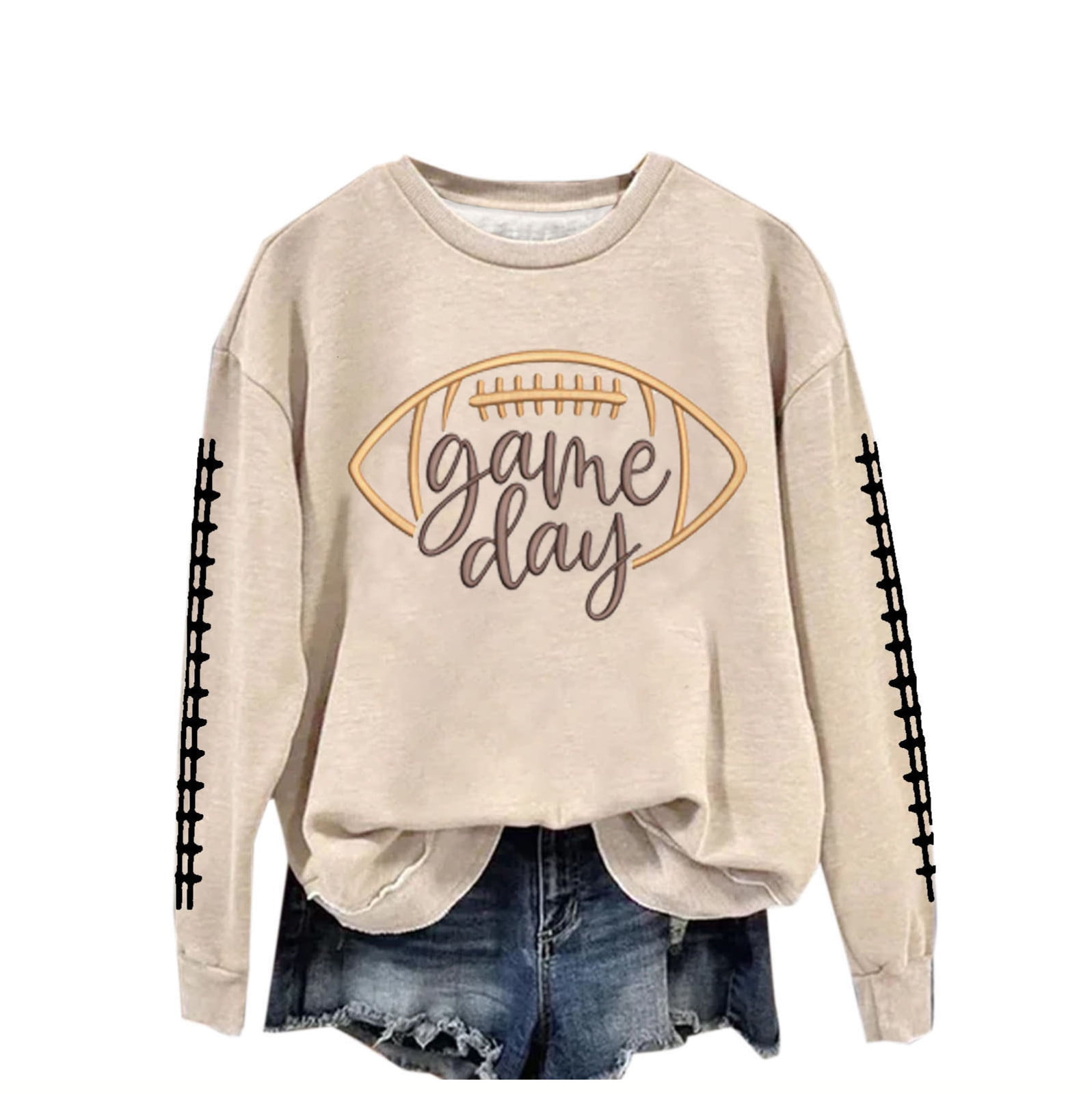 Shop All Fashion Savings Game Day Shirts Women Blue Football Shirts for Women Customized Sweatshirt for Women Graphic Womens Fall Clothes 2024 Pants SueTer Para Mujer Walmart