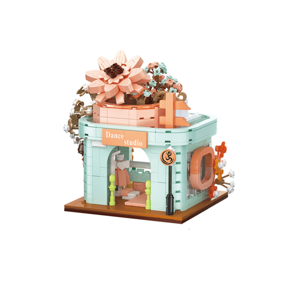 Shop Building Set - Street View Dance Studio Model Building Blocks for Adults & Teens Home Decor-557Pieces