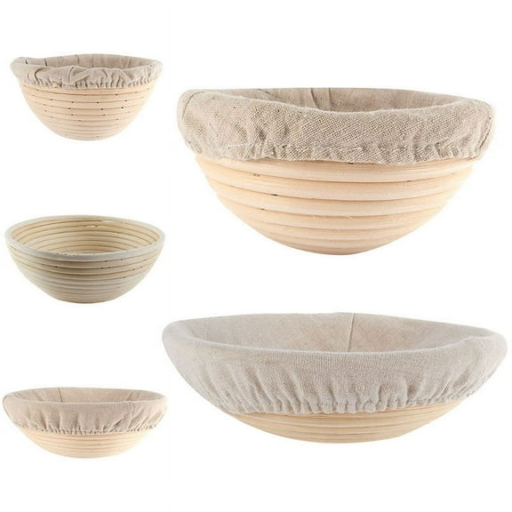 Shop Clearance! Bread Proofing Baskets ,Oval Shaped Dough Proofing Bowls w/Liners Perfect for Profional & Home Sourdough Bread Baking