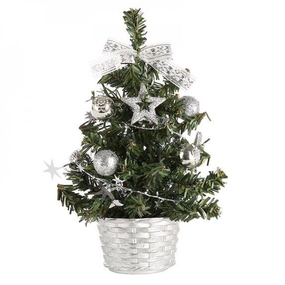 Shop Clearance! Mini Christmas Trees Xmas Decorations A Small Pine Tree Placed In The Desktop Christmas Festival Home Ornaments (Battery Not Included)