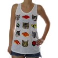 thumbnail image 1 of Shop Delfina Cats & Sushi Lover Women's Funny Animal Graphic Print Tank Top L, 1 of 5