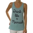 thumbnail image 1 of Shop Delfina Drink Like a Mermaid Women's Summer Graphic Casual Comfy Tank Top, 1 of 4