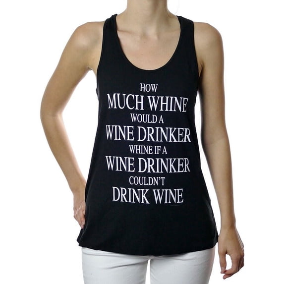 Shop Delfina How Much Whine Would A Wine Drinker Women's Funny Drinking Tank Top