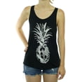 thumbnail image 1 of Shop Delfina Women's Artsy Pattern Pineapple Print Graphic Summer Racerback Tank, 1 of 4