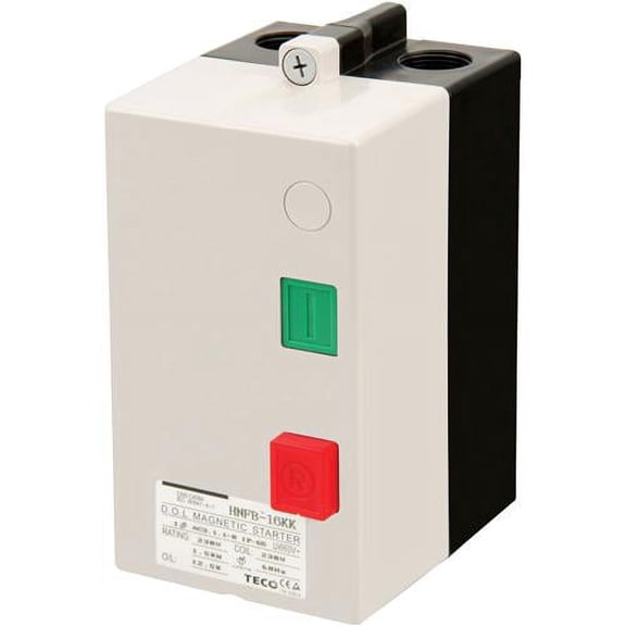 Magnetic Safety Switch with Thermal Overload Protection and Strain Relief Clamps - Single-Phase 220V 2 HP