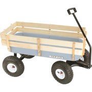 Shop Fox D3244 32-Inch x 14-Inch Pneumatic Wheel Heavy-Duty Wooden Wagon