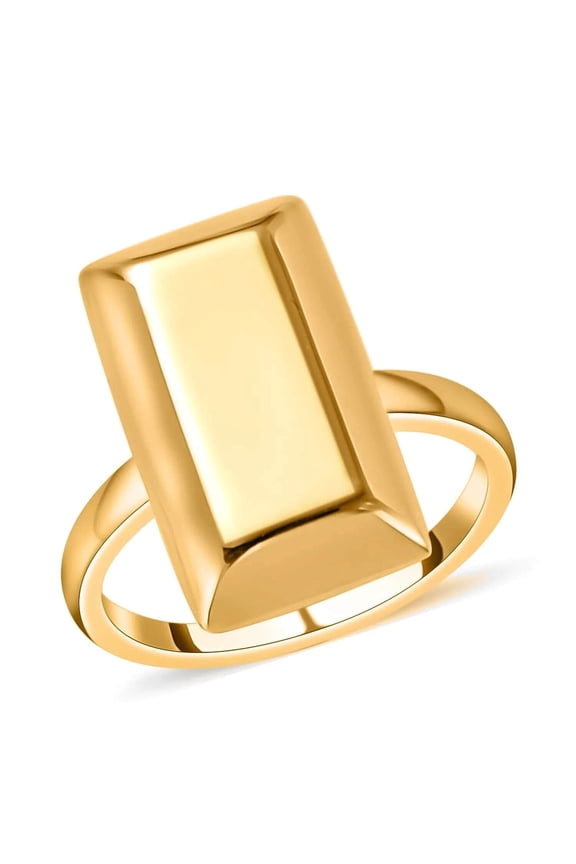 18K Yellow Gold Bar Ring Yellow Gold Ring Gold Jewelry For Her 2.30 Grams Size 10.5 Christmas Gifts
