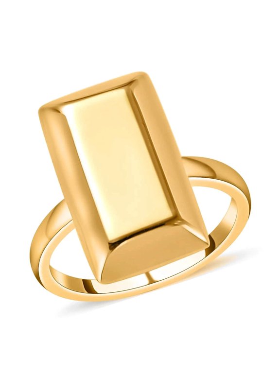 18K Yellow Gold Bar Ring Yellow Gold Ring Gold Jewelry For Her 2.30 Grams Size 7.5 Christmas Gifts