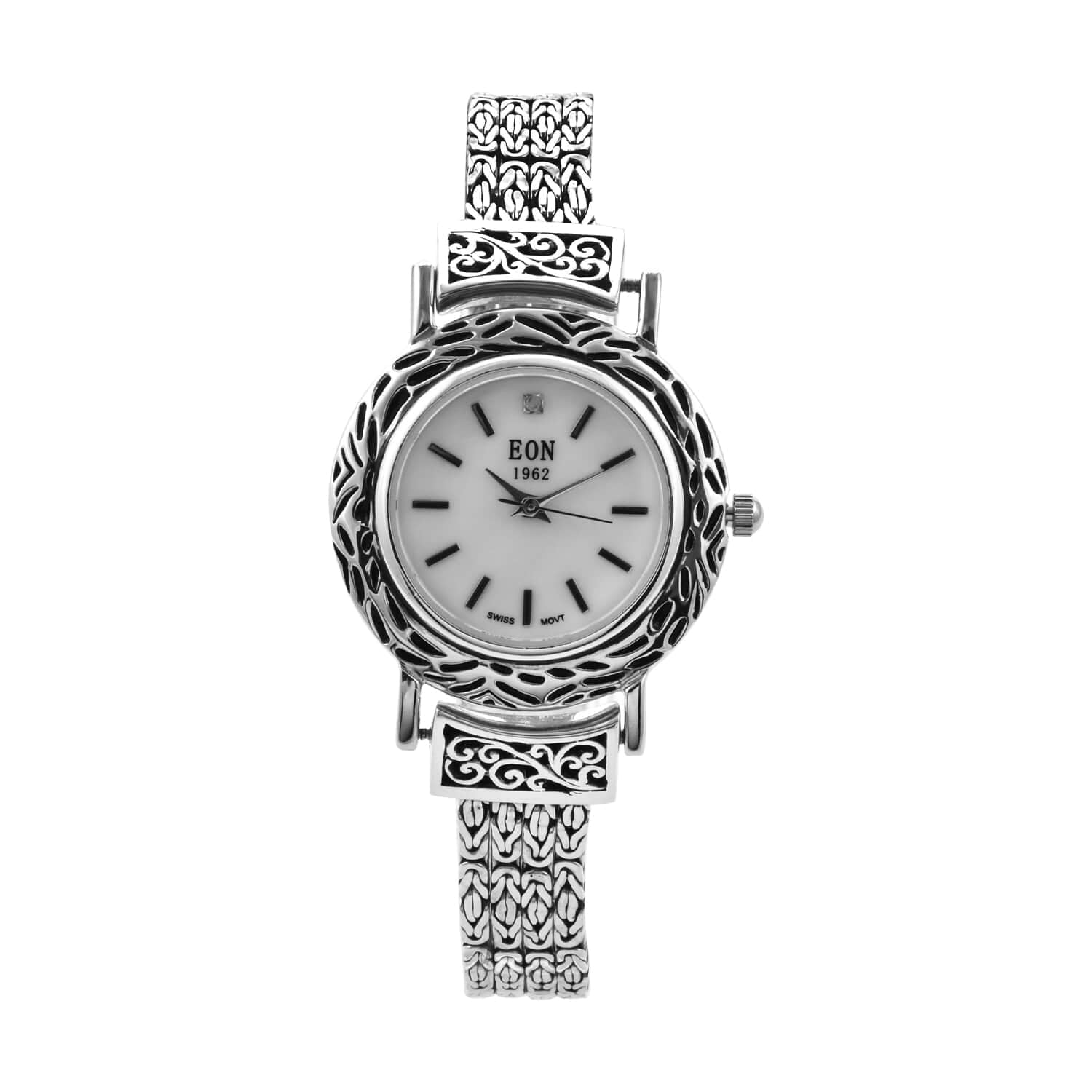 925 Sterling Silver EON 1962 Movement Swirl Watch Multi Row  display picture 2