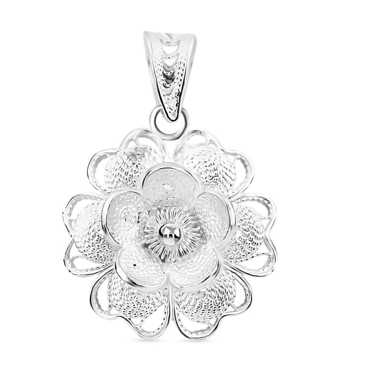 925 Sterling Silver Flower Pendant for Women Jewelry Grams