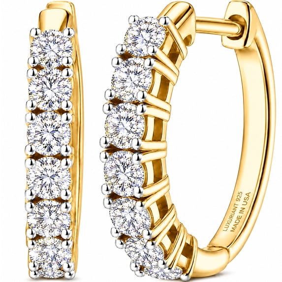 Shop LC 925 Sterling Silver Lab Grown Diamond Hoop Earrings for Women