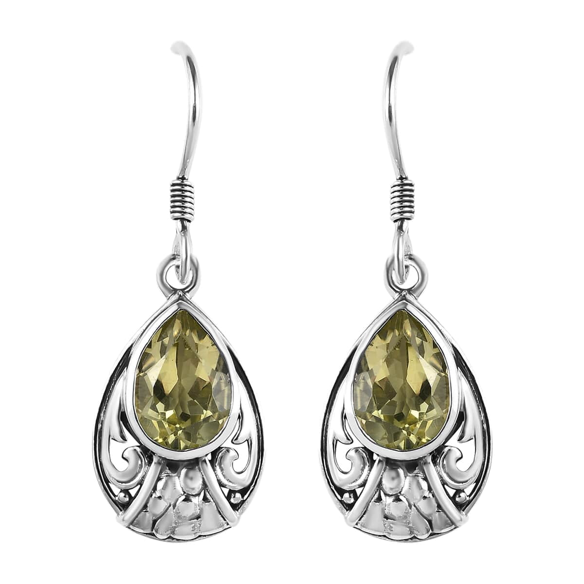 Shop LC Artisan Crafted Quartz Pear 925 Sterling Silver Dangle Drop Earrings for Women Jewelry Gifts ct 2.95 Birthday Gifts Christmas Gifts for Women