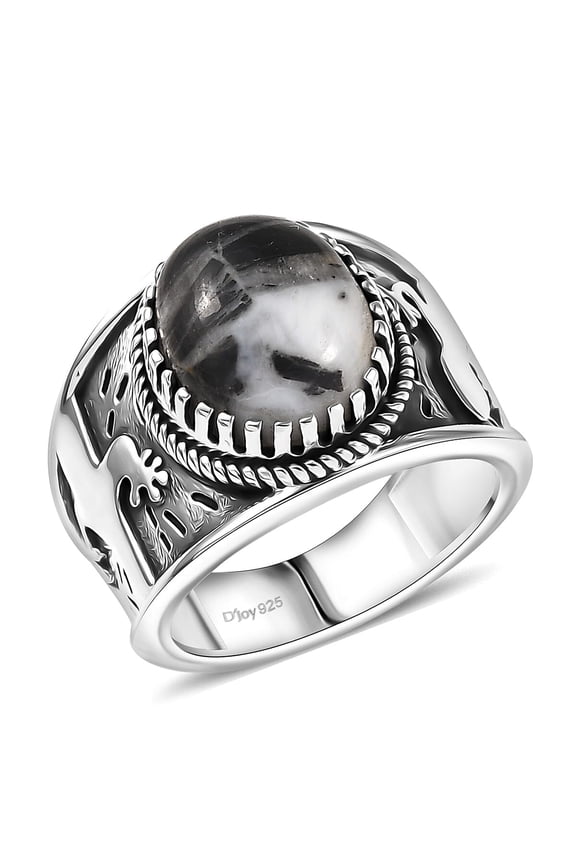 Artisan Crafted White Buffalo 6 ctw Spirit of the Sands Ring in Sterling Silver Size 9 Christmas Gifts