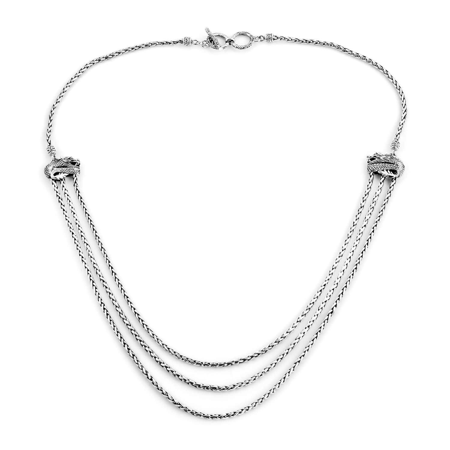 925 Sterling Silver Chain Necklace - Bali Chain Necklace - Snake Chain  Necklace