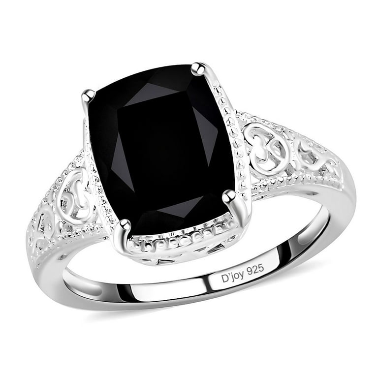 Unique Cushion Cut Women's Engagement Ring In Sterling Silver