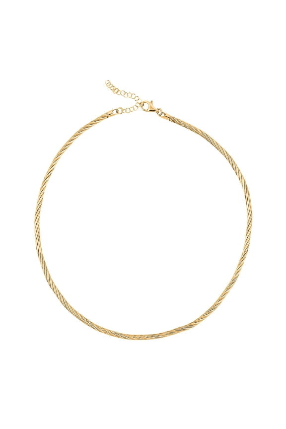 Chain Necklace in 14K Yellow Gold Over Sterling Silver 17 Inches 18.8 Grams