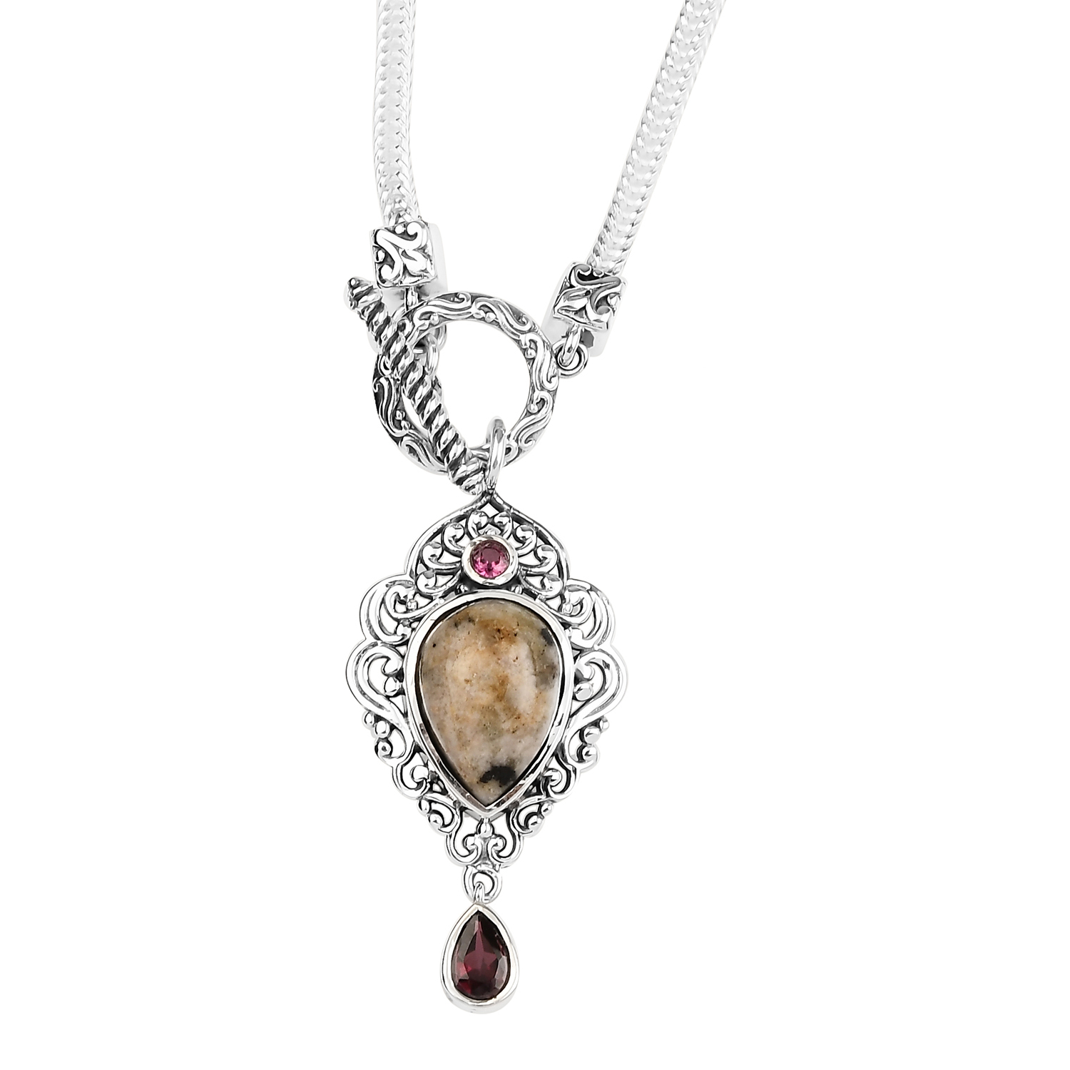 Ruby Necklace | S for Sparkle Sterling Silver / 16