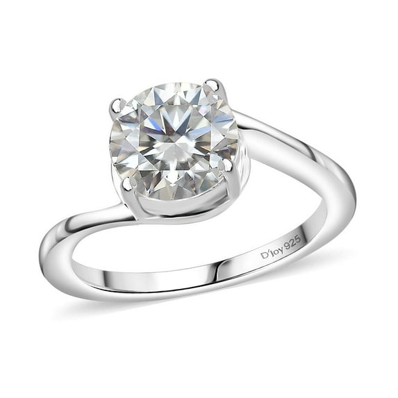 Cubic Zirconia 3.50 ctw Bypass Ring in Sterling Silver Size 7 Christmas Gifts