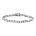 thumbnail image 1 of D'Joy Moissanite 8.50 ctw Regalia Line Bracelet Sterling Silver 7.25 In, 1 of 1