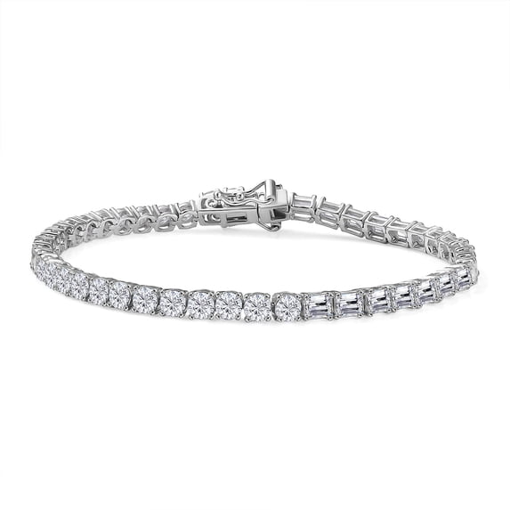 D'Joy Moissanite 8.50 ctw Regalia Line Bracelet Sterling Silver 7.25 In