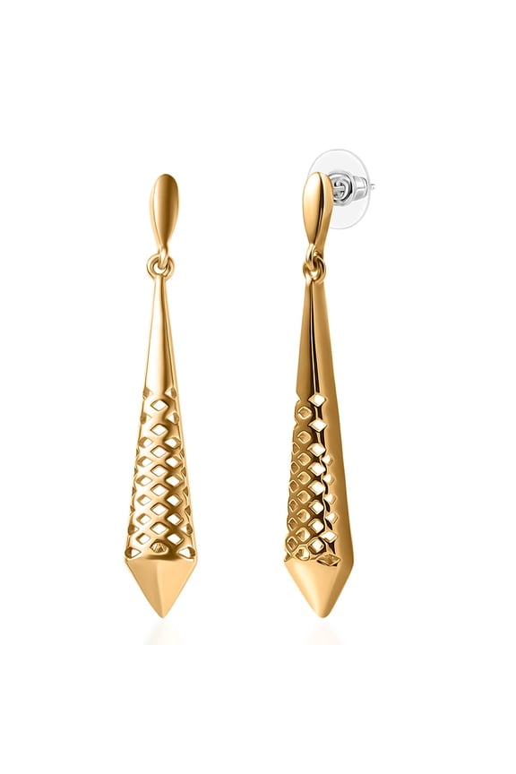 Dangling Earrings in 18K Yellow Gold Plated Bronze