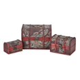 thumbnail image 1 of Shop LC Doorbuster Set of 3 Paisley Pattern Faux Leather Treasure Chest Storage Box Birthday Gifts, 1 of 9