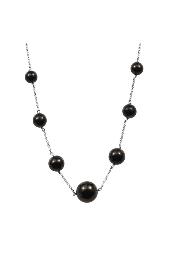 Elite Shungite 35 ctw Necklace in Rhodium Over Sterling Silver 20 Inches Christmas Gifts