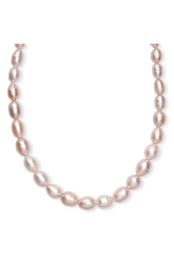 Freshwater Pearl Rice Shape Necklace in 18K Vermeil Yellow Gold Over Sterling Silver 18 Inches Christmas Gifts