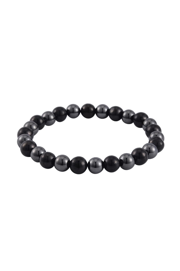 Gifts Hematite Healing Pain Relief Meditation Anxiety Black Karelian Shungite Bead Stretch Bracelet s for Her Best Friend for Women Birthday Gifts for Women